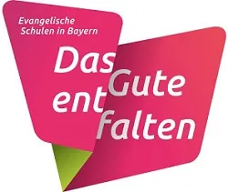 Dunkelrosa gefaltetes Logo