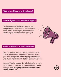 Was wollen wir ändern? Zeitbudget statt Stundenbudget